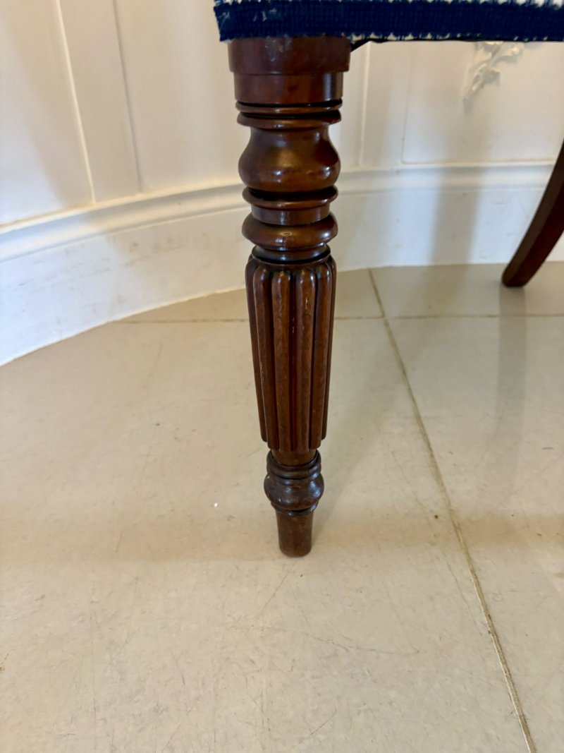 Set of 4 Antique Regency Quality Carved Mahogany Dining Chairs - Image 13